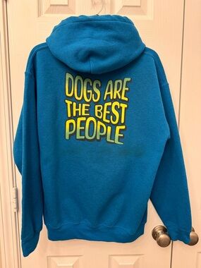 Teal 'Dogs Are The Best People' Pullover Hoodie